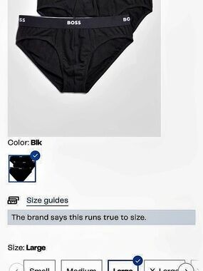 BOSS 3-Pack Briefs Black SizeM Like New